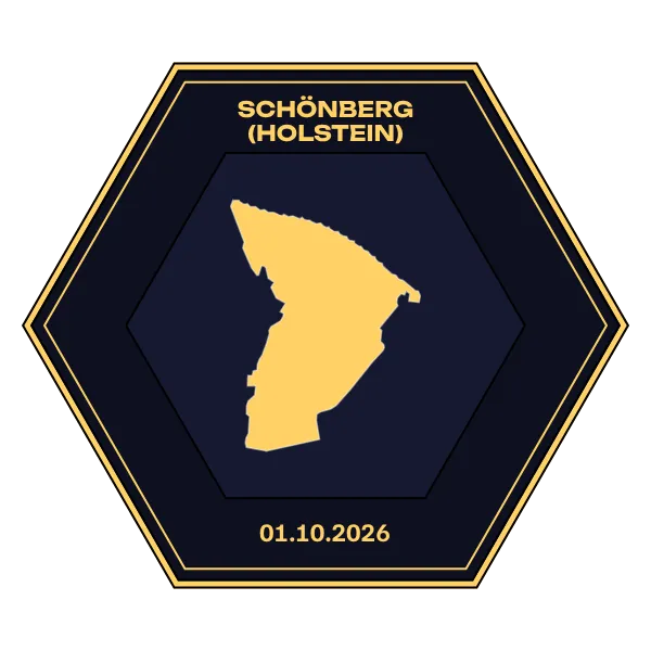 Gemeinde-Stempel Schönberg (Holstein), komplett